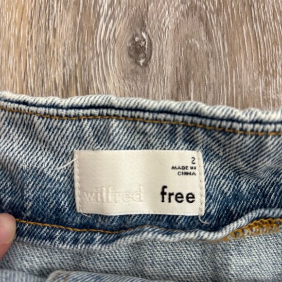 Aritzia wilfred free 'Ahrens' denim mini skirt - Size 2 - Picture 4 of 4
